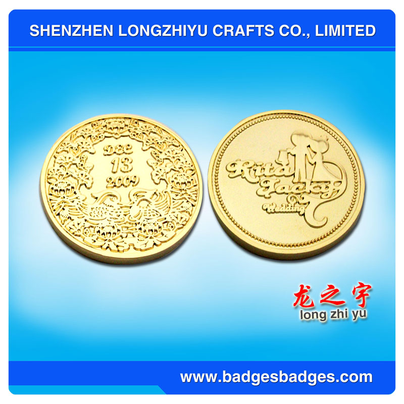 Enamel Zinc Alloy Metal Coin with Velvet Box