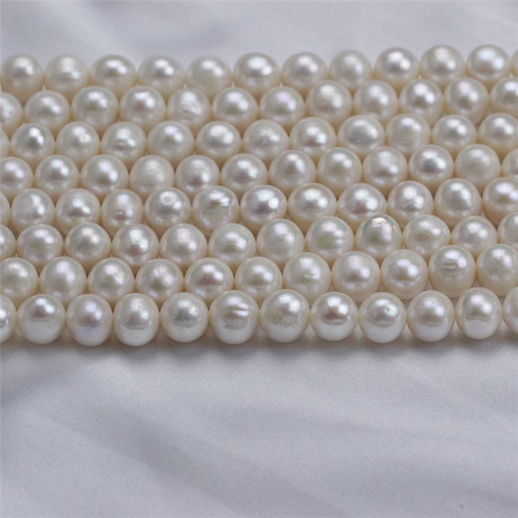 9-10mm off Round Zhuji Cultured Natural Freshwater Pearl Bead Price