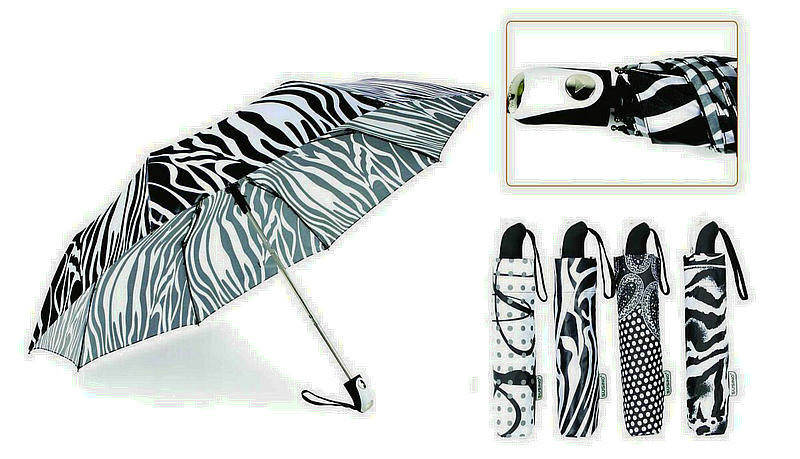 Black&White 3 Fold Windproof Umbrella (YS-3FM21083911R)