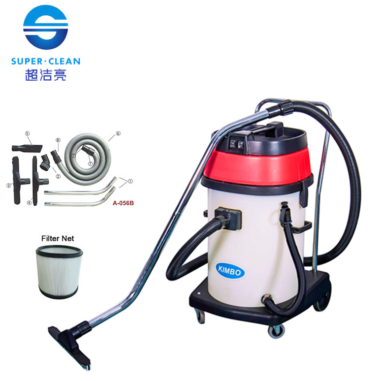 Kimbo 60L Wet and Dry Vacuum Cleaner--Plastic Tank