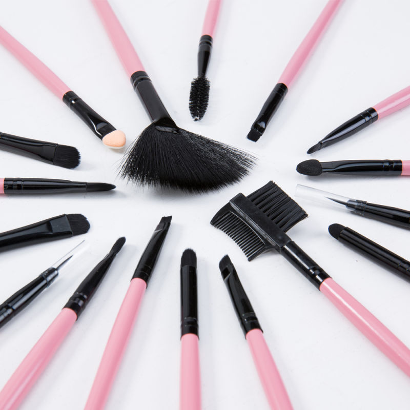 32PCS Wisdom Professional Makeup Brush Set with Pink PU Leather
