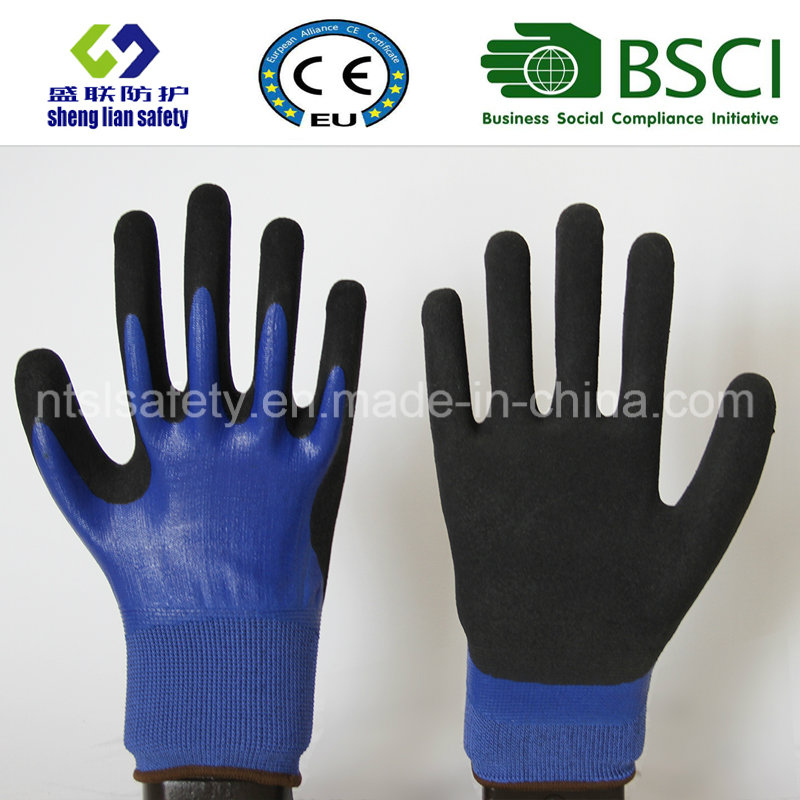 Latex Frosted Gloves, Sandy Finish Safety Work Gloves (SL-RS306)