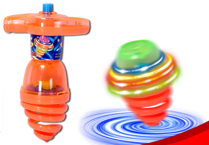 Plastic Flash Spinning Top Toy Candy