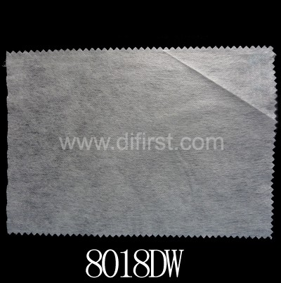 Nonwoven Fusible Fabric Interlining with White Black (8018D)