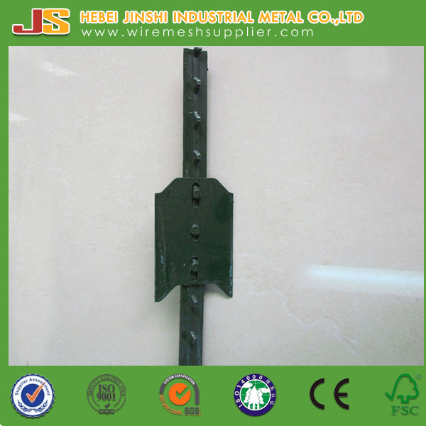 Standard T Post with Tie Wire Notches and Anchor Plate