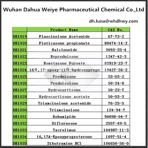 Glucocortocoid Steroids CAS 1097-51-4 16-17A-Epoxyprogesterone