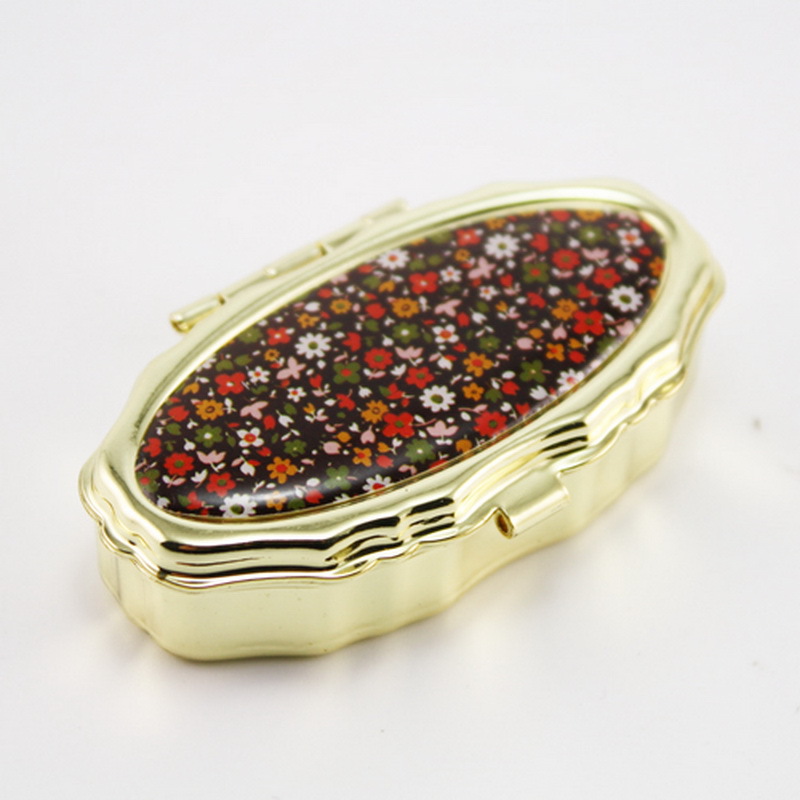 Gold Plated Metal Pill Case