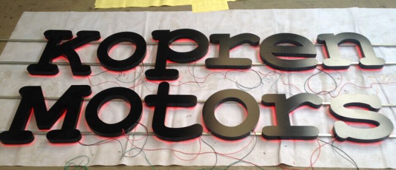 Popular LED Reverse Black Powder Coated Channel Letter