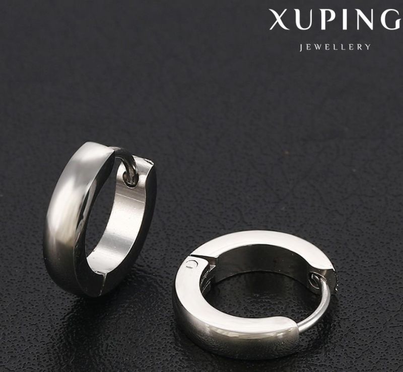 91965 Fashion Cool Simple Stainless Steel Jewelry Earring Huggie