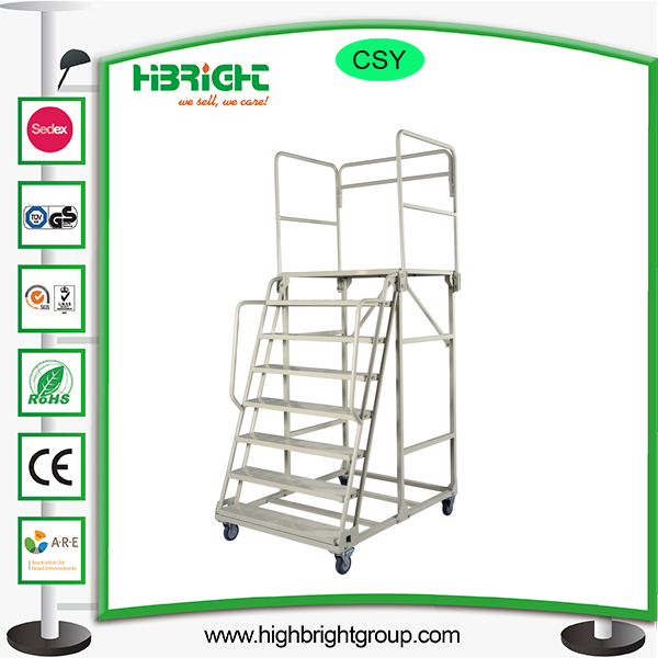 Collapsible Rolling Step Ladder Truck Trolley Cart