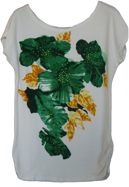 Top Quality Screen Printed Fashion Cotton Custom Lady T Tee Shirt