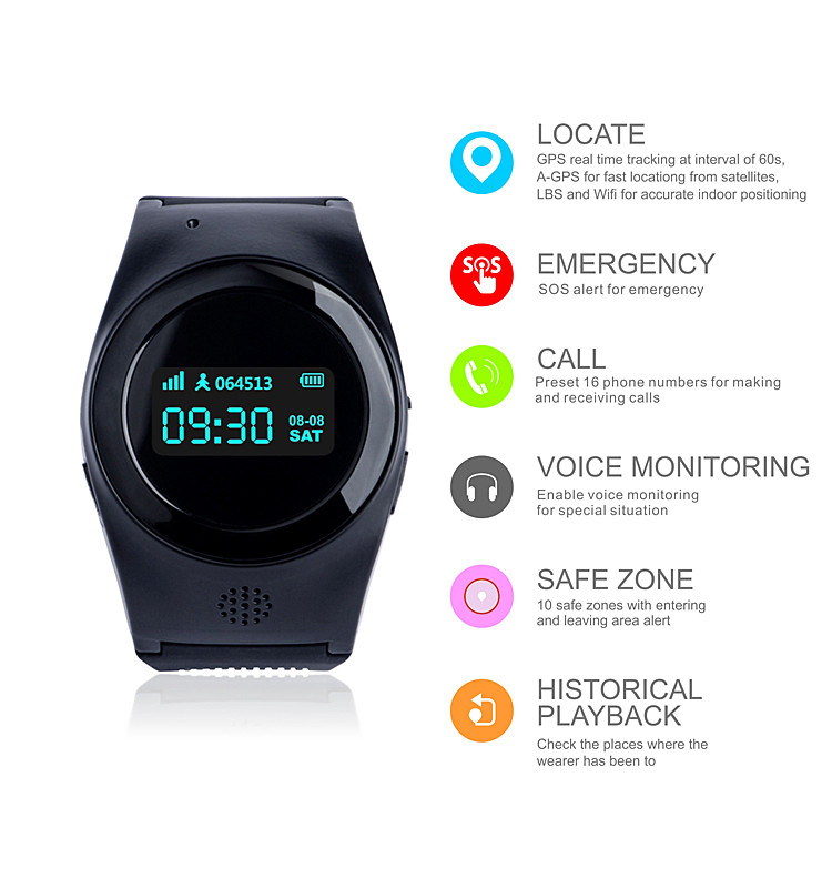 Personal GPS Smart Watch with Sos Button