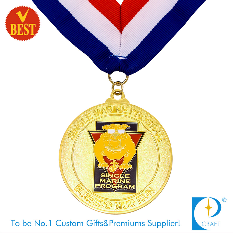 Factory Price Customized High Quality Cheap Soft Enamel Running Medal with Gold Plating