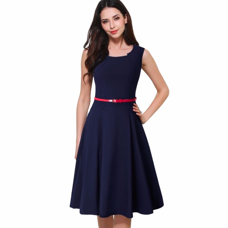 Ladies Office Dress Sleeveless Dresses