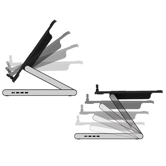 Notebook Cooling Stand with USB 2.0 4 Ports Hub