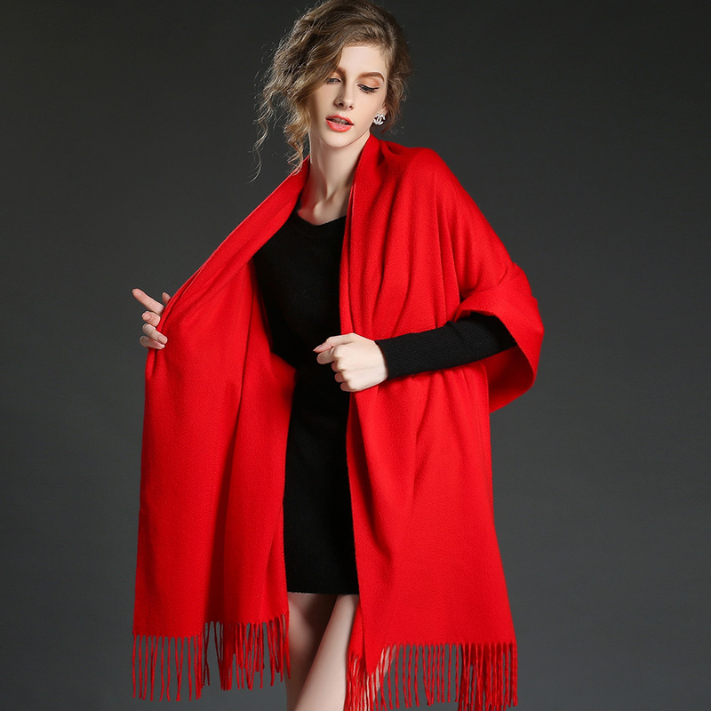 Fashion Accessories Light Red Cashmere Wrap Lady Scarf Shawl