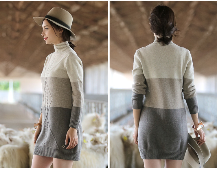 Women's High Neck Cashmere Sweater