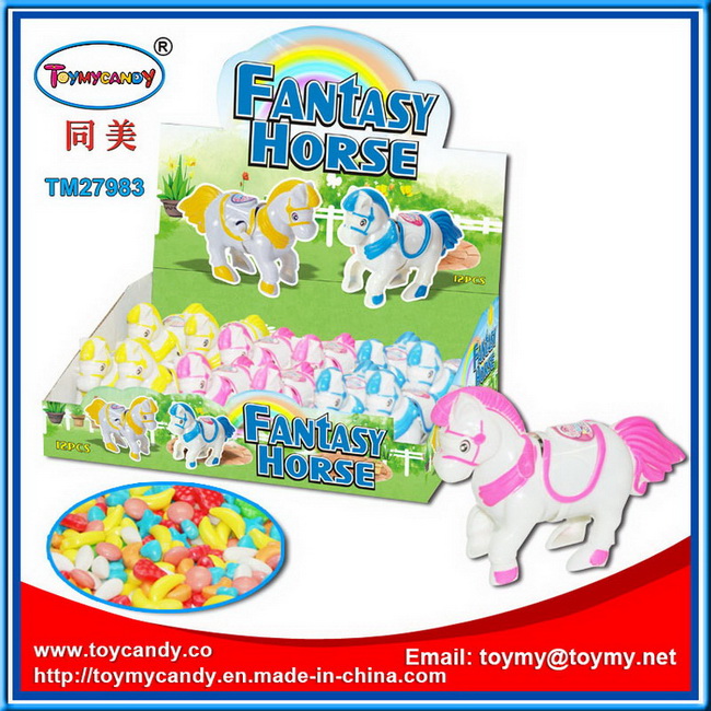 Plastic Wind up Fantastic Horse Toy with Candy