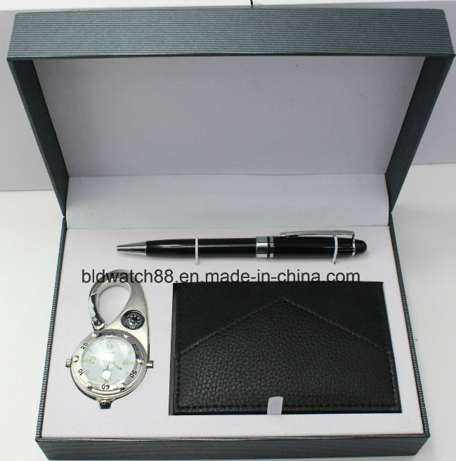 Pocket Watch with Pen Set