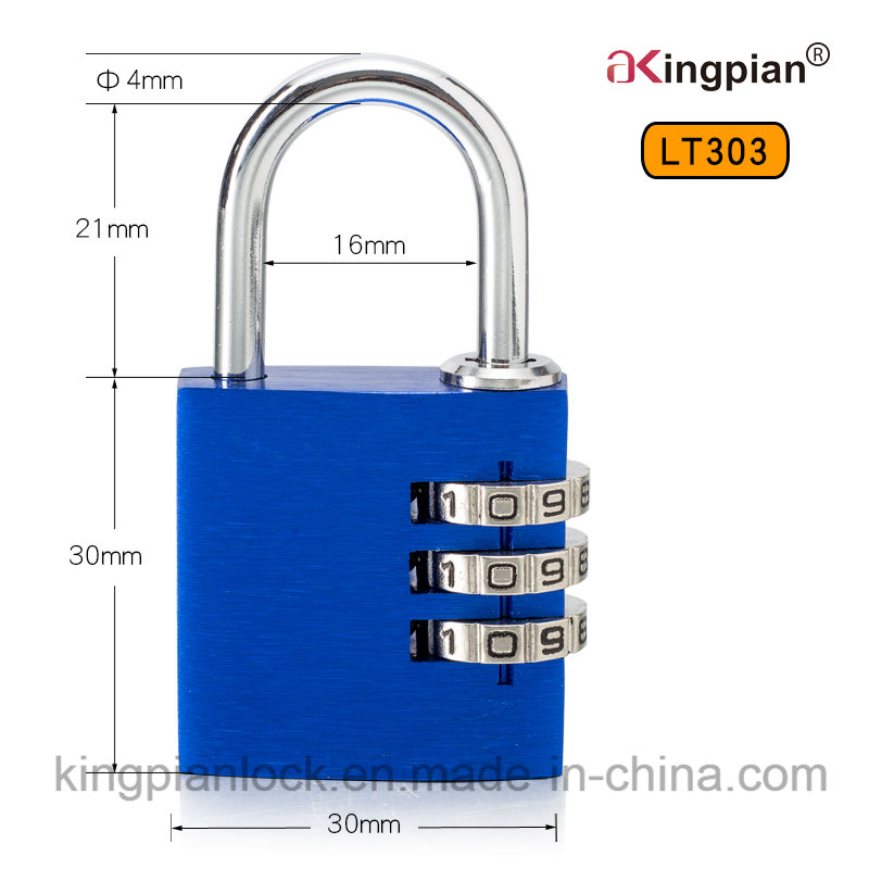 Colorful Aluminum Alloy Digital Code Combination Lock for Bag