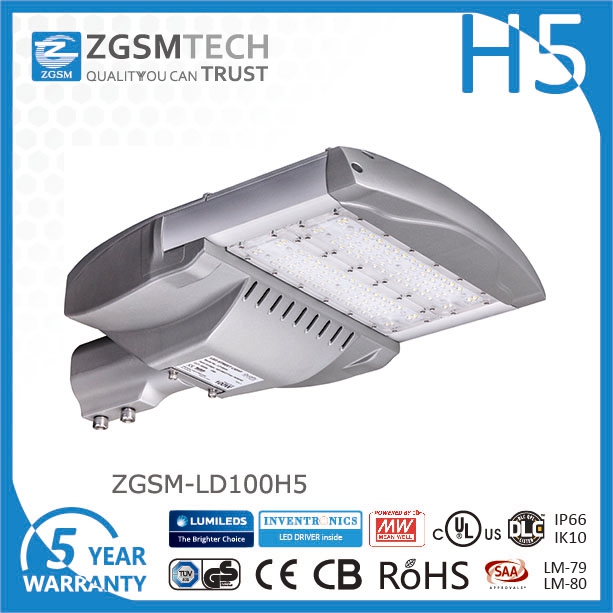 2016 New 100W Philips Lumileds LED Street Light with 10 Years Warranty