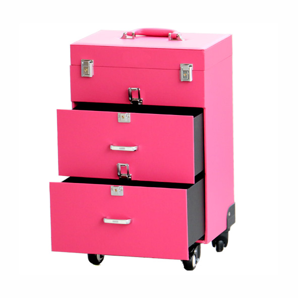 Travel Flight Trolley Beauty Case with Drawers