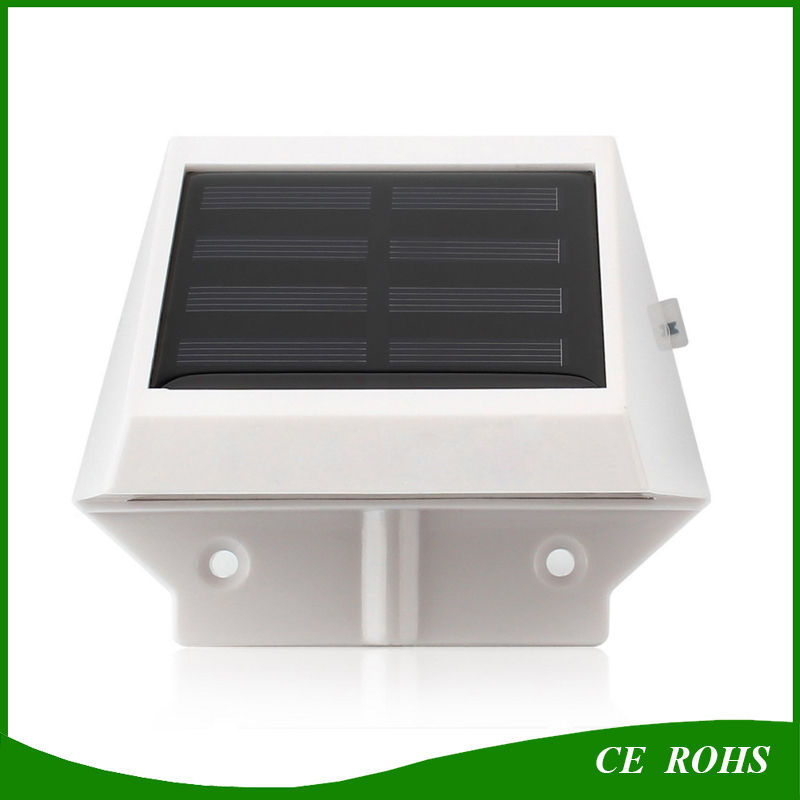 Solar Powered LED Lighting 4 LED Waterproof Solar Power Lamps Outdoor LED Garden Fence Light