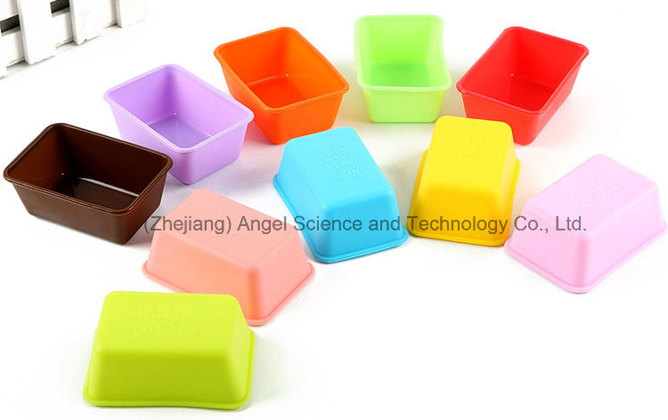 New Product Rectangular Silicone Mold for Muffin Cake Sc52