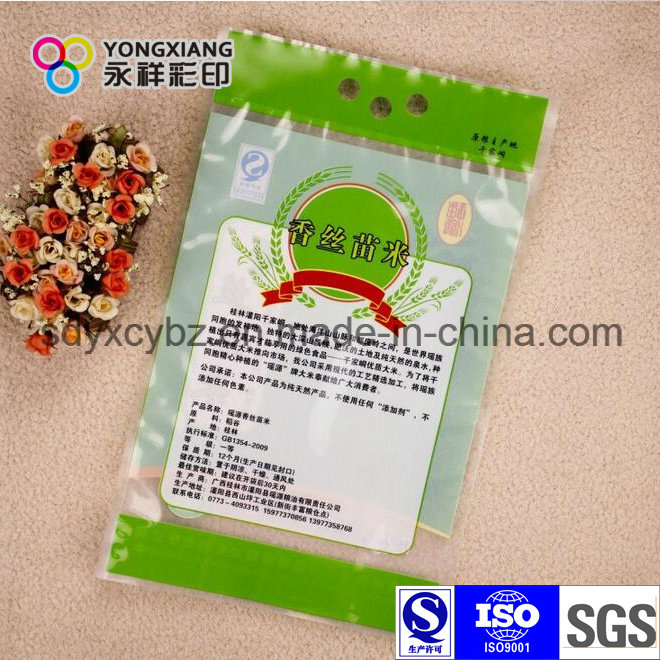 100% HDPE Raw Material Rice Bag with Handle Hole and Accept Custom Order