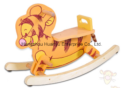 High Quality Wooden Rocking Animal-Wooden Tiger Rocker