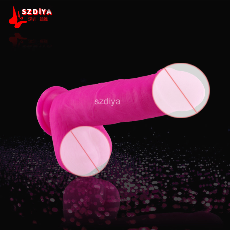 Wholesales Soft Silicone Artificial Penis Sex Toys with Balls (DYAST421B)