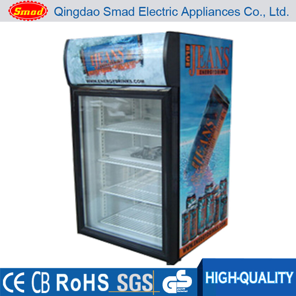 Supermarket Commercial Glass Display Table Top Mini Drink Cooler