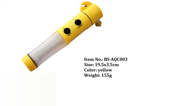 4 in 1 Auto Safety Emergency Hammer with Flashlight