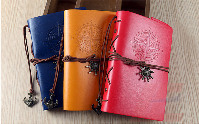 Delicate Top Quality Imitation Leather Handicraft Perfect Gift Journal, Diary, Notebook, Guestbook, Planer, Agenda with Strap