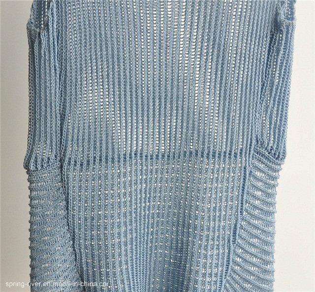 Acrylic Nylon Knit Ladies Sun-Top Sweater