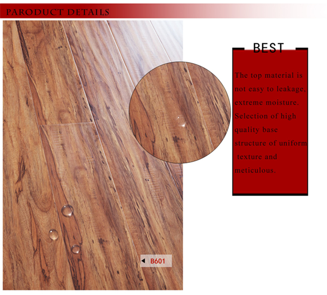 12.3mm Timber E1 AC3 Hand-Scraped Laminate Laminated Wood Flooring