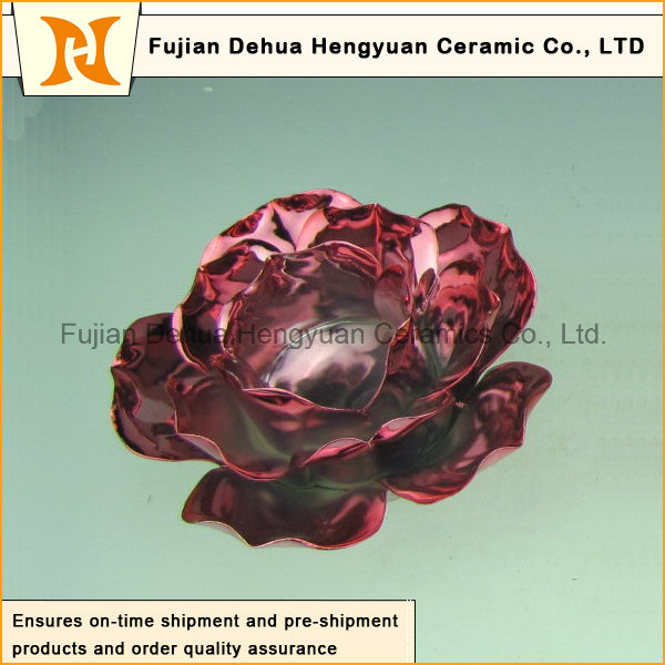 Multiple Colors Electroplate Ceramic Flower (home decoration)