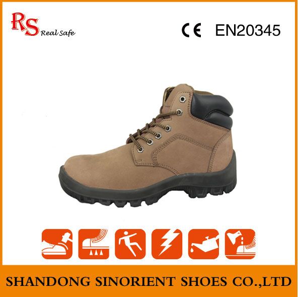 Fashionable Nubuck Leather Safety Boots for Women RS047