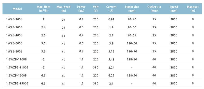 Flow/Prerssure Control, Self-Priming Water Pressure Pump