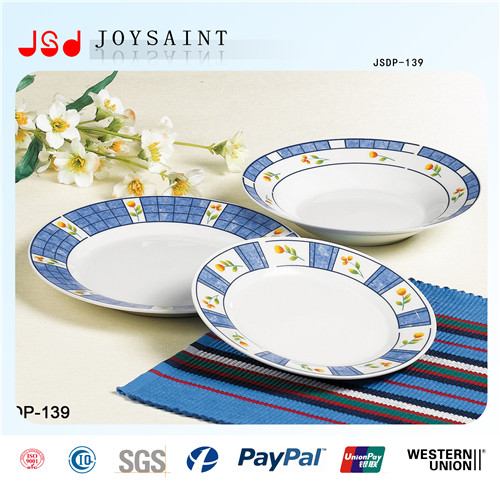 Ceramic Dinnerware Flat Plate Porcelain Dinner Set From China