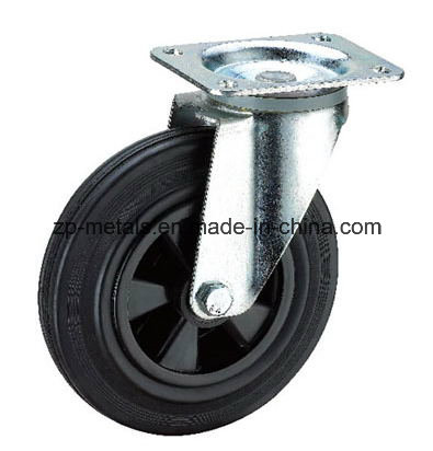 6 Inch Plastic Trashbin Rubber Caster Wheel