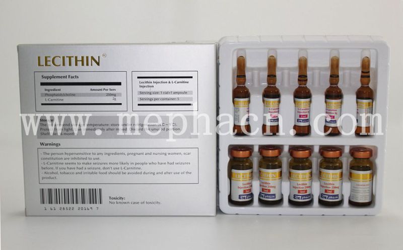 Lecithin Injection 250mg, Lipolysis for S. C., Ppc Phosphatidylcholine Injection for Weight Lose, L-Carnitine Injection for Body Slimming