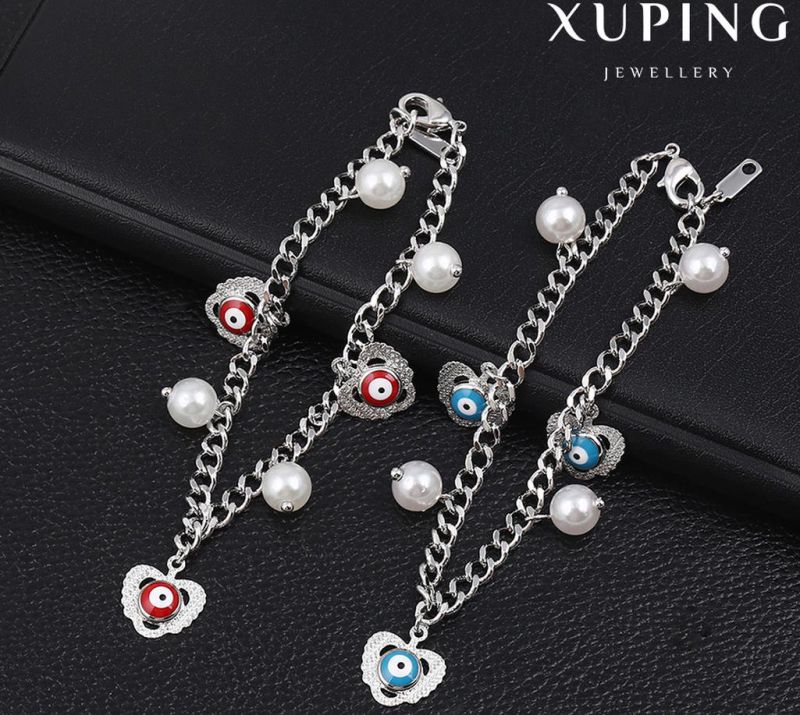 71959 Fashion Lovely Rhodium Color Eye Pearl Jewelry Promotional Bracelet