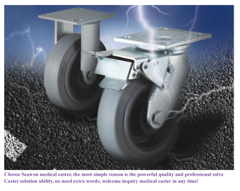 Conductive Caster Heavy Duty Rigid Conductive TPR Caster