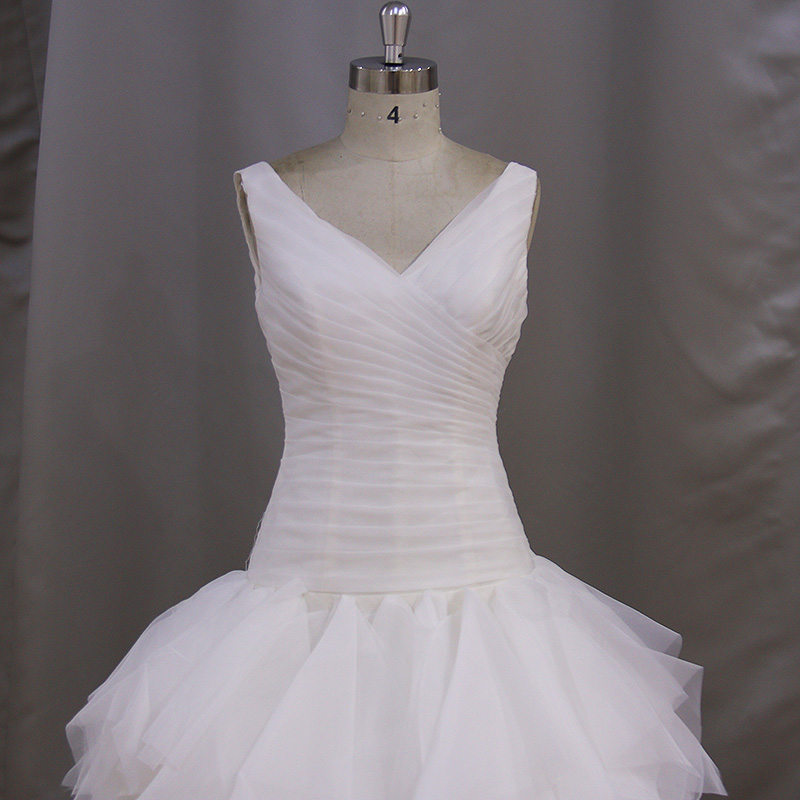 Organza Cocktail Bridal Dress Puffy Wedding Dress