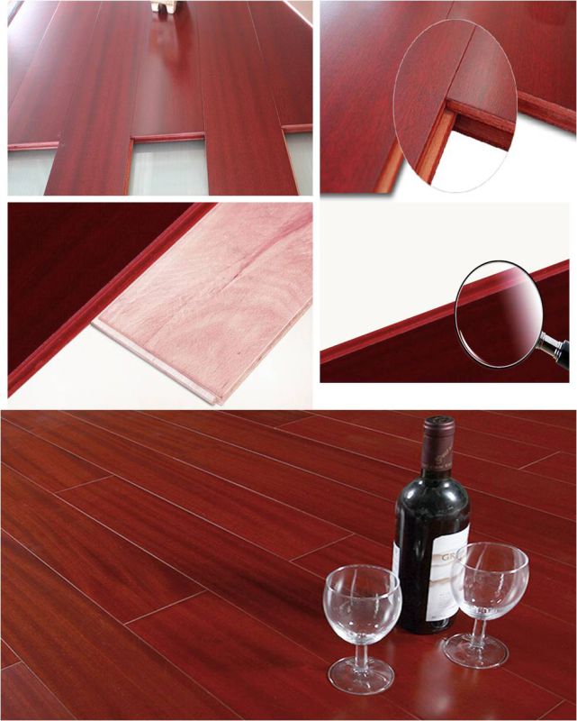 Sapelli Uniclic Engineered Flooring UV Painting Eco-Friendly
