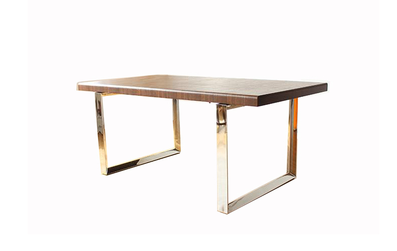 Home Design Furniture Wooden Dining Table with Matal Leg