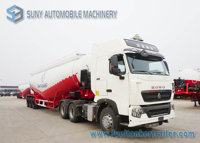 White Durable Heavy Duty Dry Bulk Tank Trailer High Capacity