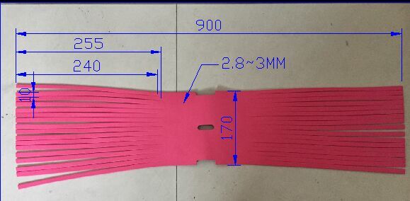 Multicolor EVA Strip Foam Brush for Cleaning Machinery (YY-632)