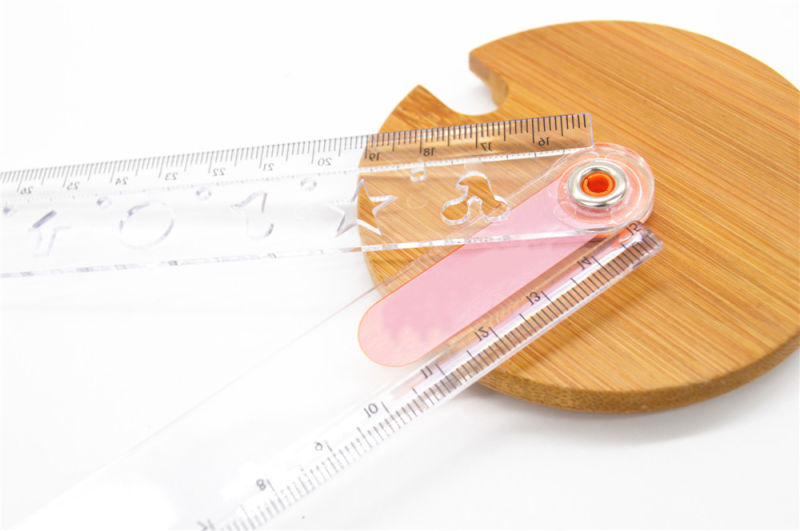 2016 Geometry Shape Folding Plastic Ruler for Office Stationery